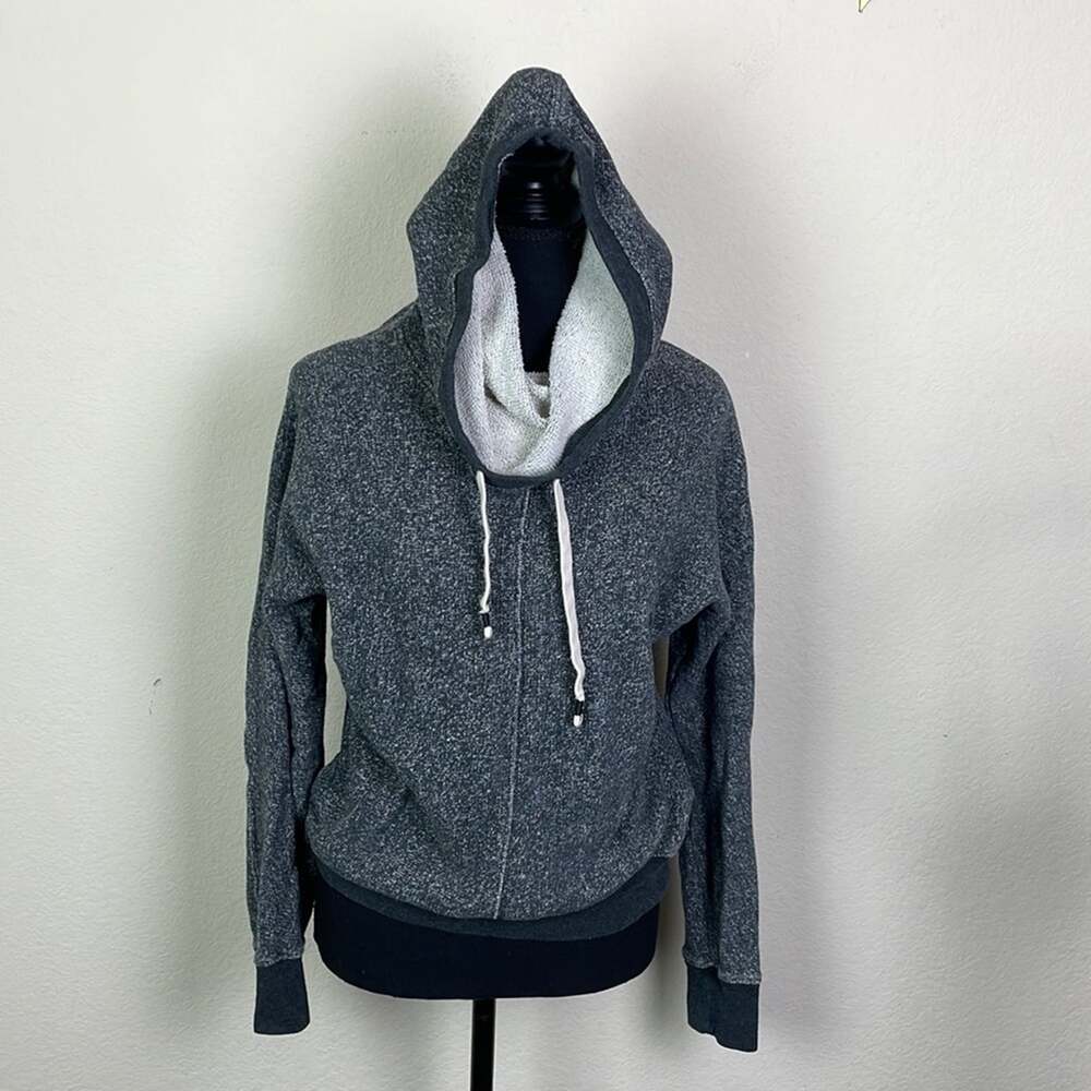 Aritzia TNA Sportswear marled gray funnel neck hoodie women’s L